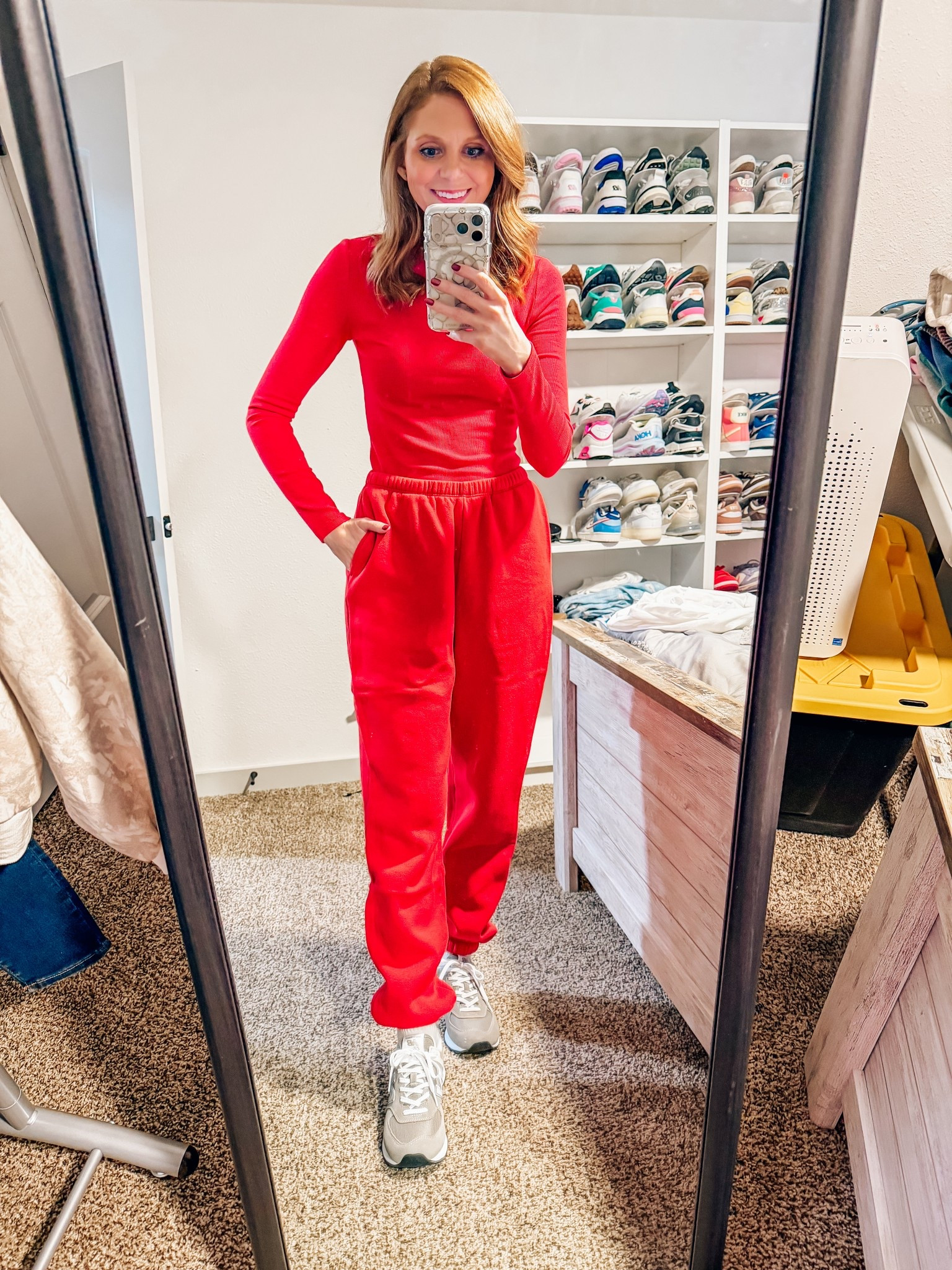 Size small long sleeve size up one in these and size small sweatpants sized up but could have done my true size XS 

#LTKActive #LTKGiftGuide #LTKHoliday