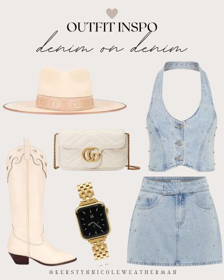 o b s e s s e d ✨☁️🦋 

I’m loving a good denim on denim fit lately!!! This would be S O cute for a country concert this summer! 

Country concert outfit, country concert outfit ideas, country concert fits, country concert outfit summer, country concert outfit spring, country concert dress outfit, country concert outfit ideas spring, Morgan wallen concert outfit, Zach Bryan concert outfit, Luke combs concert outfit, Riley green concert outfit
#LTKsalealert 

#LTKSeasonal #LTKFestival #LTKFestival #LTKStyleTip #LTKFindsUnder100