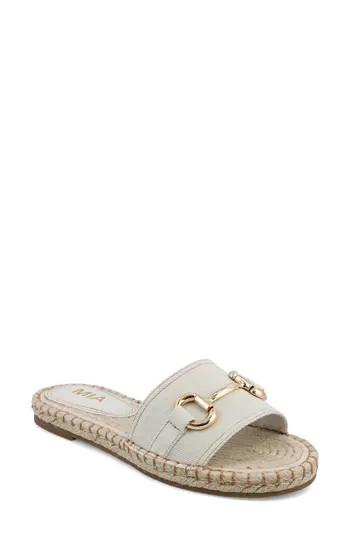 MIA Cadiz Espadrille Slide Sandal in Bone at Nordstrom Rack, Size 11 | Nordstrom Rack