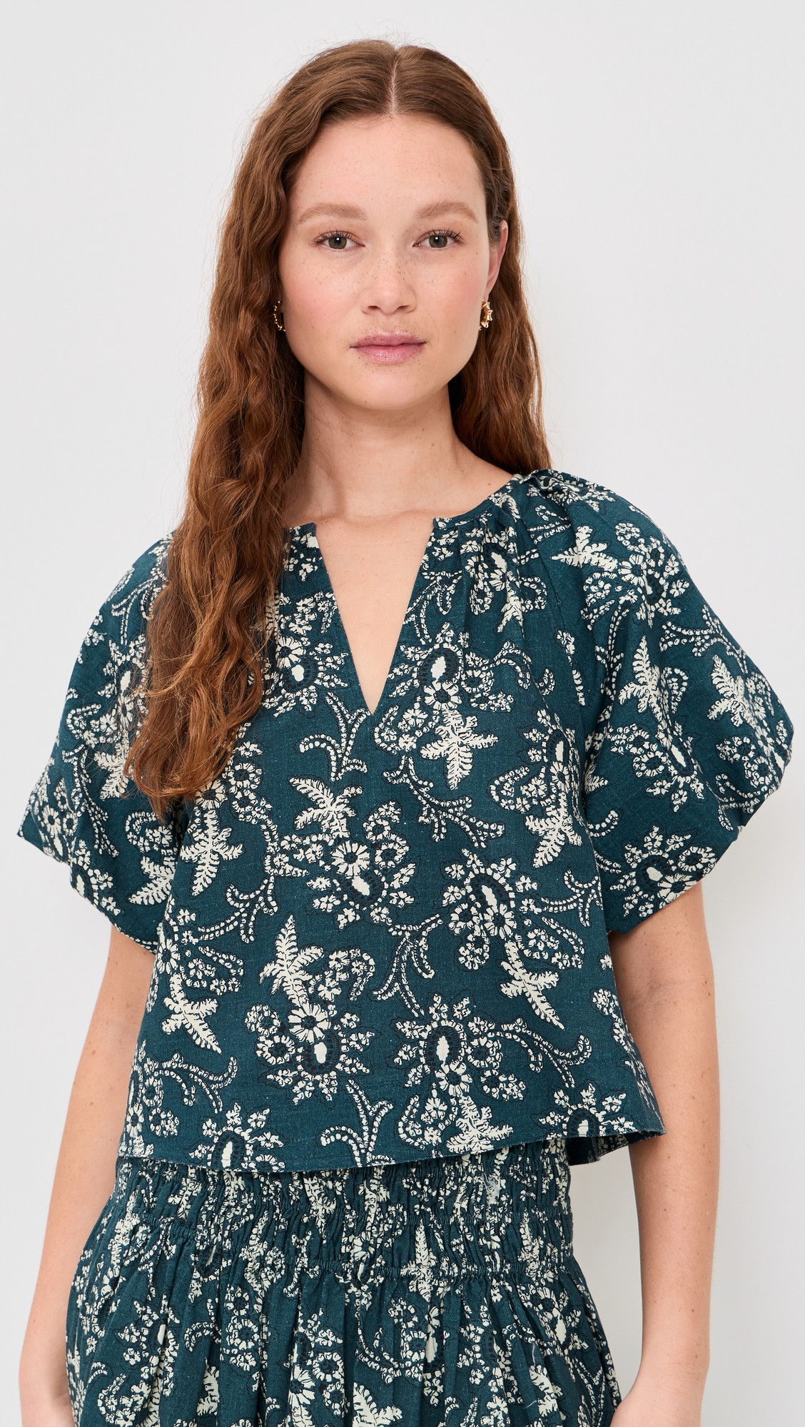 THE GREAT. The Blythe Top Indigo Bandana 2 | Shopbop