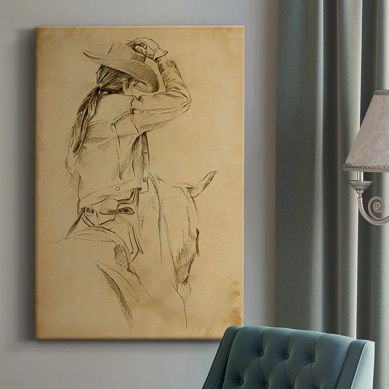 " Cowgirl On Horseback II " | Wayfair North America