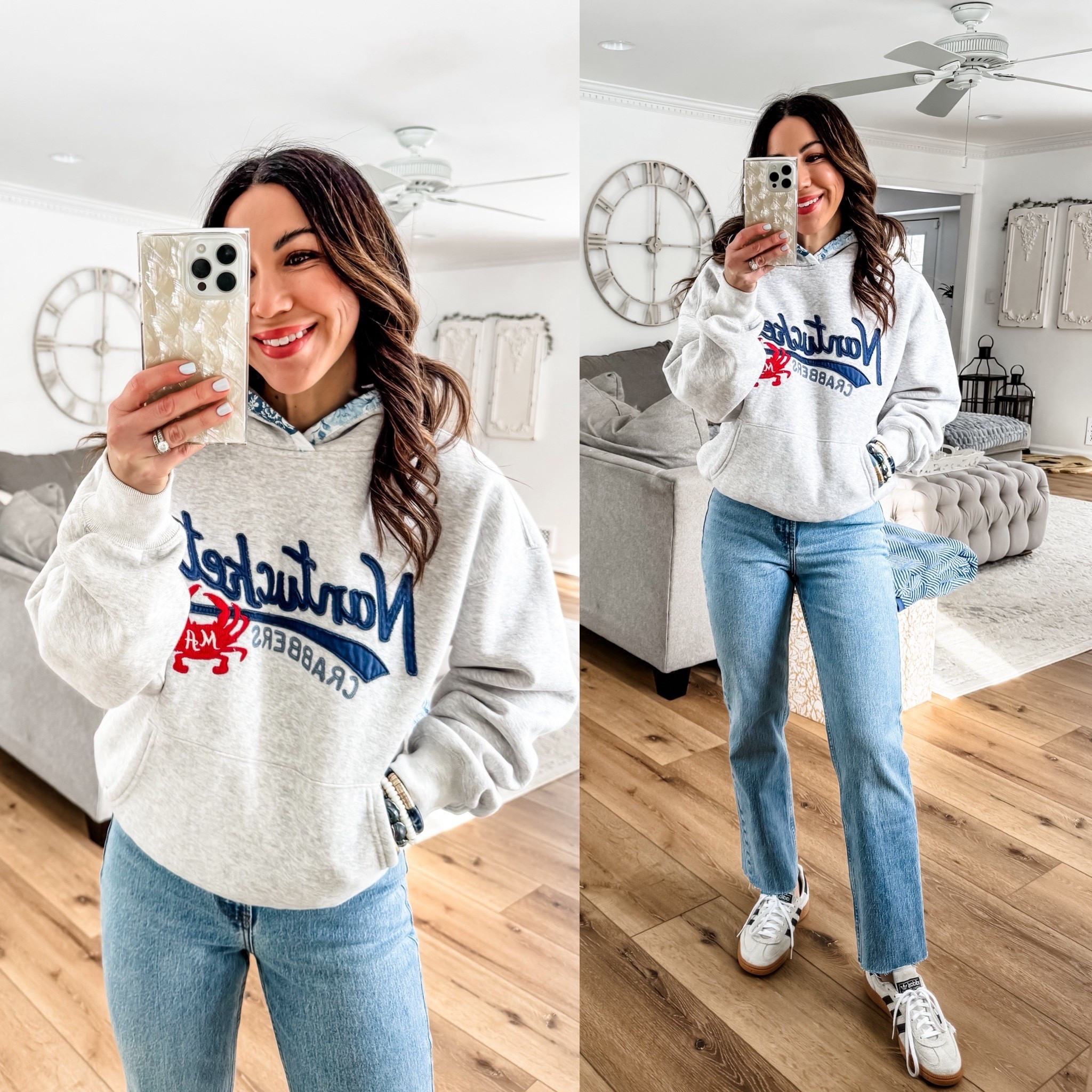 Abercrombie code DENIMAF. 25 short straight leg jeans. Small hoodie.





#LTKPetite #LTKOver40 #LTKSaleAlert