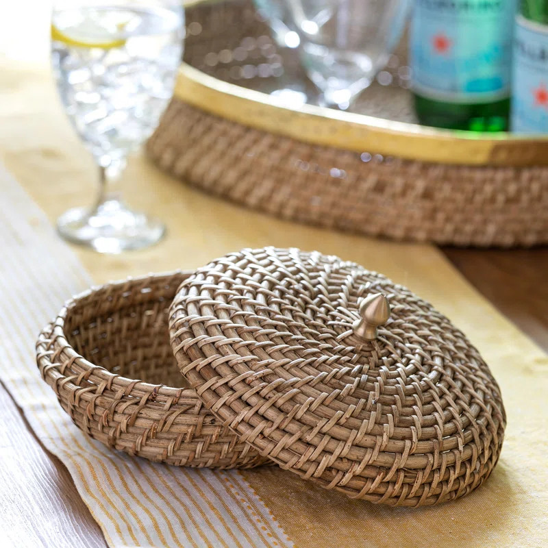 Park Hill Collection Amelia Rattan Decorative Box | Wayfair | Wayfair North America
