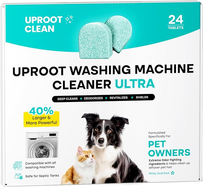 Uproot Clean Washing Machine Cleaner Tablets Ultra - 40% Stronger Formula: Designed for Pet Owner... | Amazon (US)