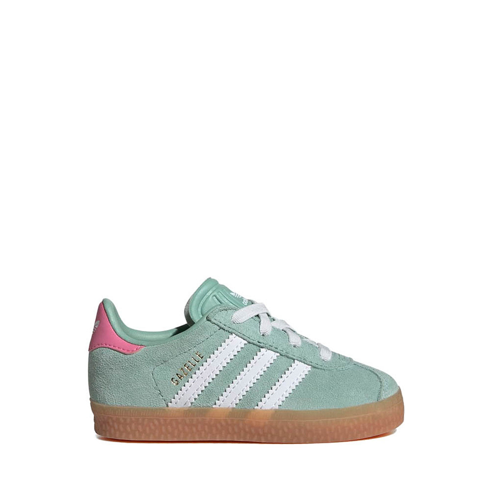 adidas Gazelle Comfort Closure Athletic Shoe - Baby / Toddler - Hazy Green / White / Bliss Pink | Journeys