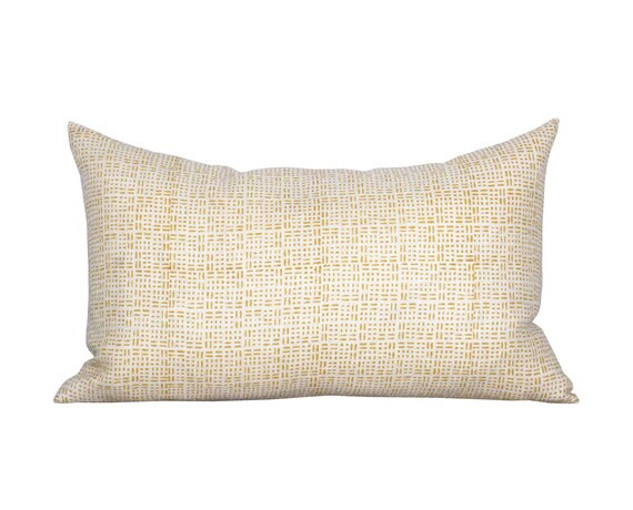 Pillow cover Jemez Gold lumbar geometric Spark Modern | Etsy | Etsy (US)