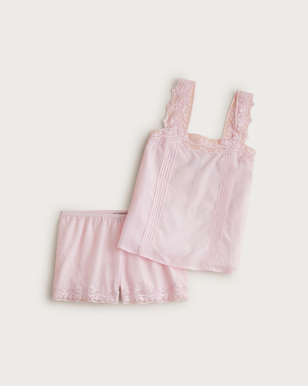 Lace-trim camisole pajama set | J. Crew US