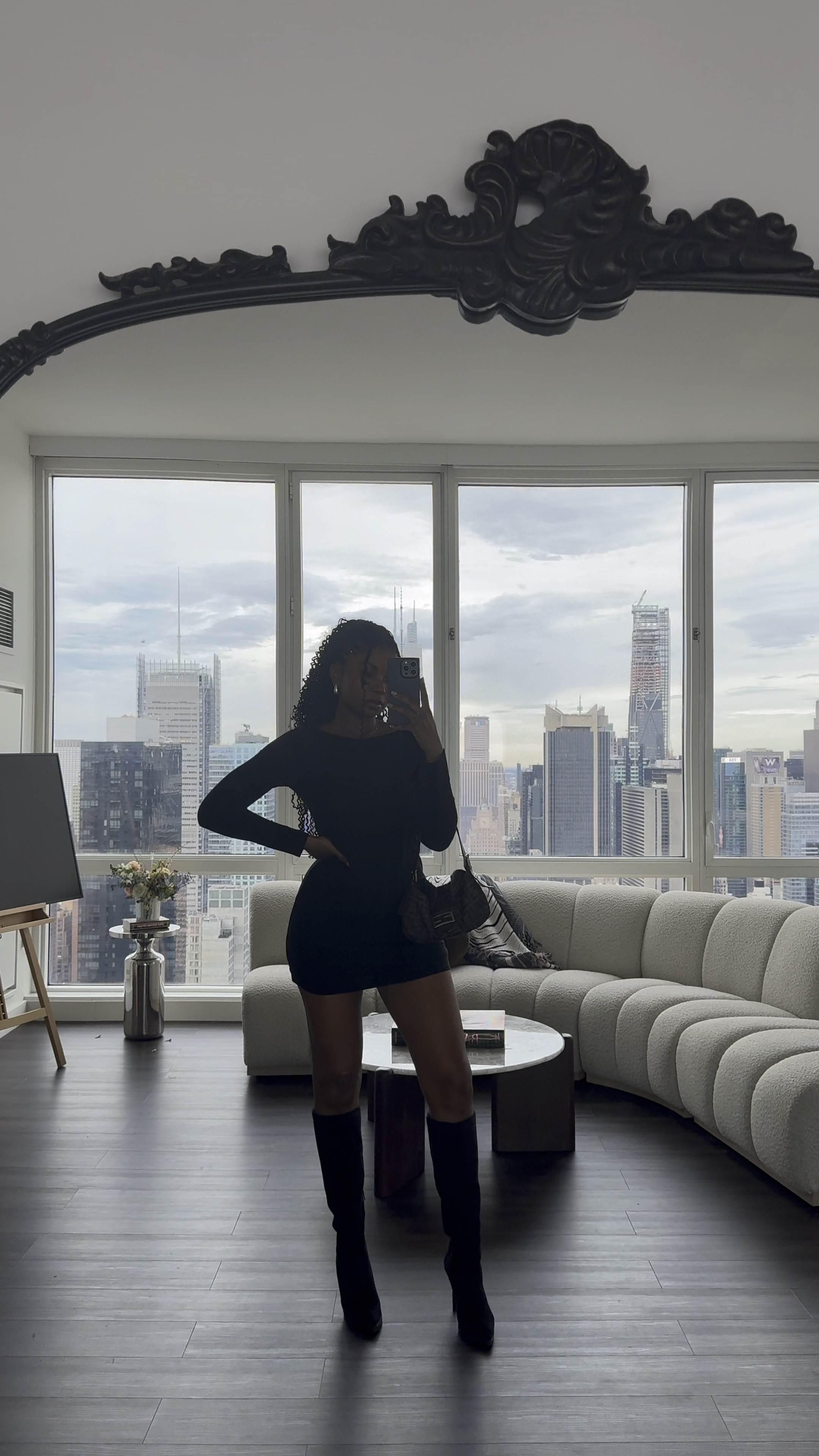 my go to LBD for spring 🌸🖤 this is the softest material, and the neckline is just so flattering!