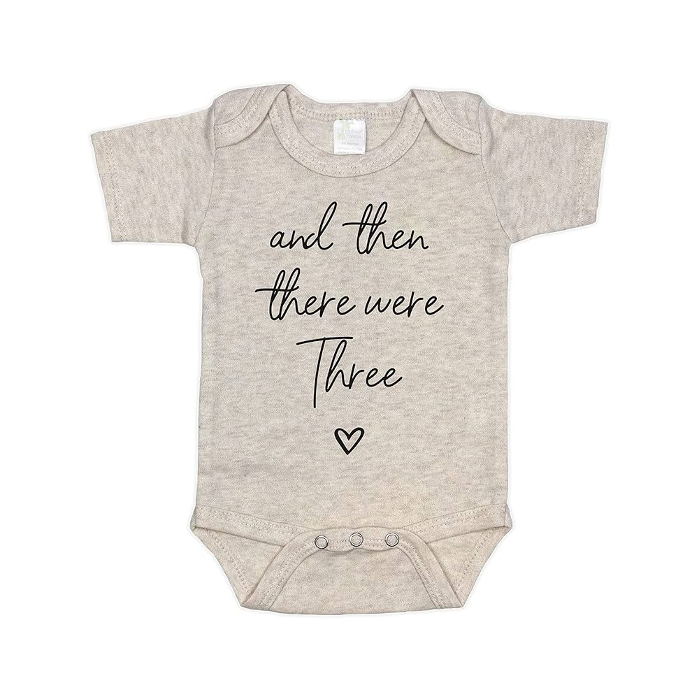 Then There Were Three Pregnancy Announcement Infant Bodysuit for Grandparents, Family and Friends... | Amazon (US)