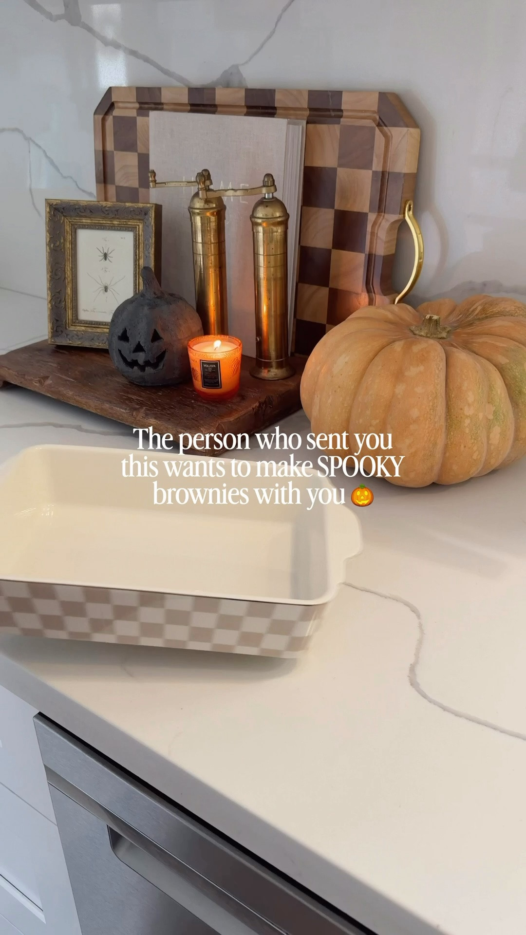 Spooky 3 layered brownies 🎃 🍫 

Recipe:
layer your pan with 1 row of Halloween sugar cookies, top each cookie with a Halloween Oreo & then smoother your box of brownie mix!
top with m&ms or chocolate chips, sprinkles & little eye sprinkles ✨ bake & enjoy 🤎

It’s the perfect treat for Halloween parties or movie nights! Xx

#entertainingathome #halloweendesserts #halloweenrecipes #fallrecipes #spookyseason

#LTKmomlife #LTKSeasonal #LTKHome
