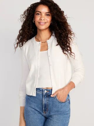 Cropped Cozy-Knit Cardigan for Women | Old Navy (US)