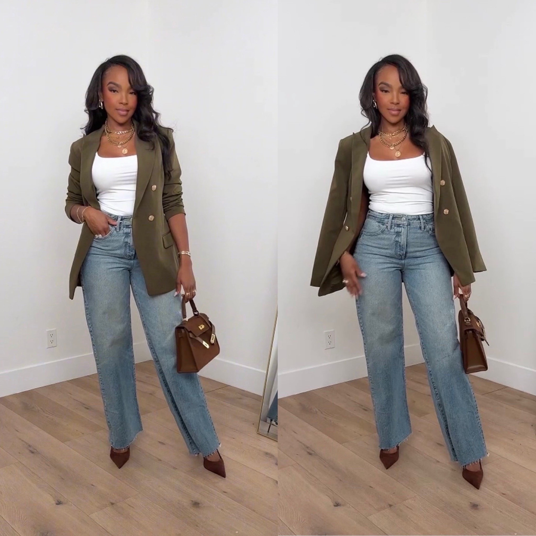 Olive blazer + crisp basics — timeless, elevated, and effortless. I paired this structured @Walmart blazer with my favorite @Express denim for a clean, polished fall look. This combo is so good for everyday styling, dinner nights, or a casual office vibe.

Perfect for running errands, workdays, or weekend plans.

📏 Sizing: Blazer (small) • Top (small) • Jeans (27 Long)

Black Friday deals happening now — don’t miss these wardrobe staples.

Soft neutrals, fall layering, elevated basics, chic outerwear, classic denim styling, everyday fall outfit inspiration.

Follow me on Instagram and YouTube @kirasfashionfinds

#LTKCyberWeek #LTKSaleAlert