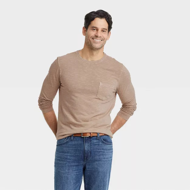 Men's Long Sleeve Perfect T-Shirt - Goodfellow & Co™ | Target