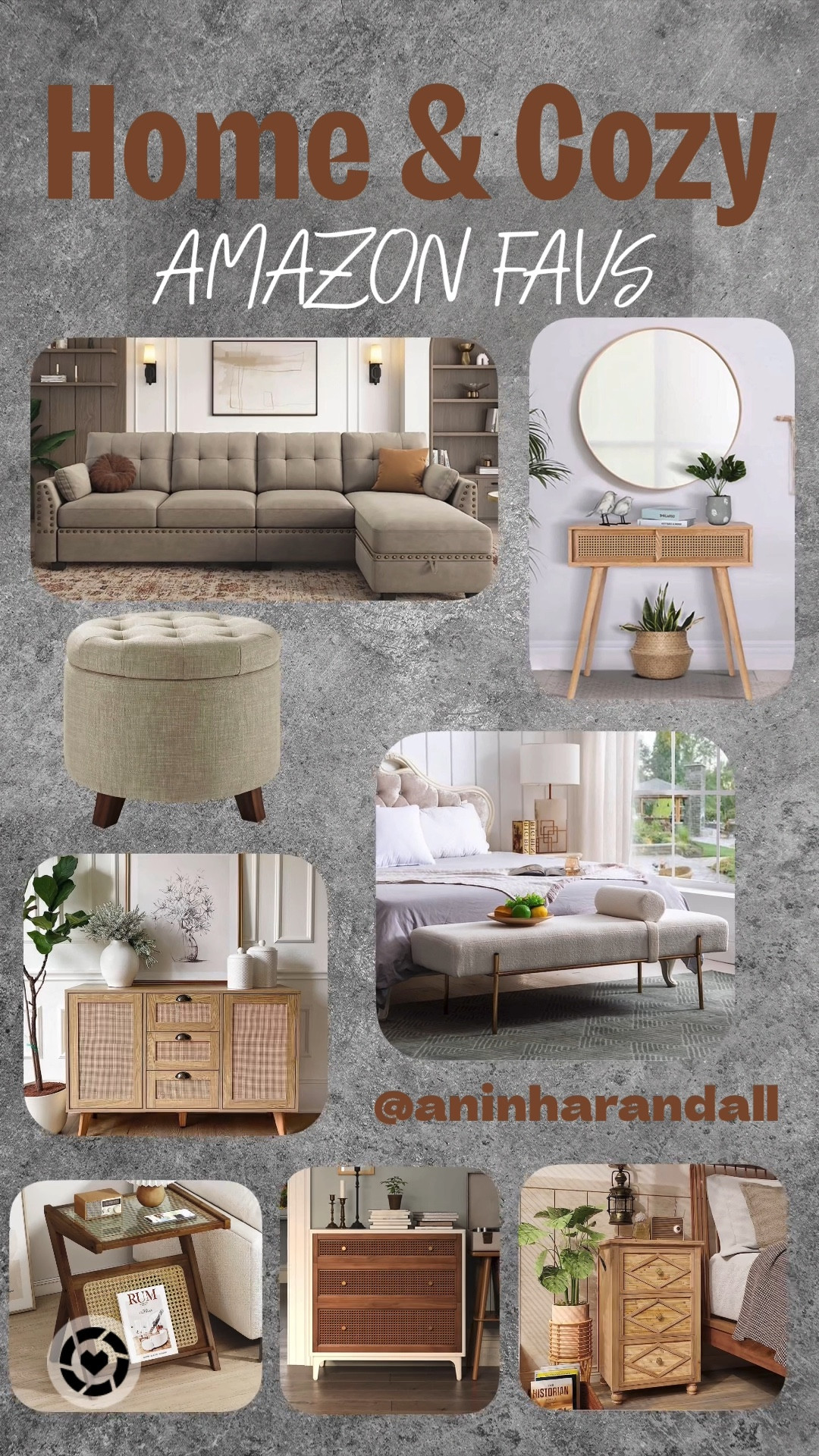 Home & Cozy | Amazon Favs | Home & Cozy | Amazon Favs | Velvet Convertible Sectional Sofal L Shaped Couch with Storage Ottoman Reversible Sectional Couch Sofa for Small Space | Vanity Desk Rattan | Dresser Side Table Entry Table Narrow Console Table Modern Hallway | Table
Boho End of bed Bench | Sideboard Buffet Cabinet | Rattan Side table Farmhouse 3-Drawer Rattan Cane Front Accent
Dresser with Brass Knobs for Living Room, Bedroom Distressed White Upholstered Tufted Storage Round Ottoman Footstool, Burlap Beige | Bar Stools | 

#LTKsalealert #LTKGiftGuide #LTKhome