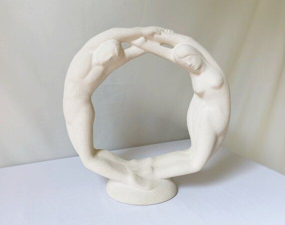 Vintage Haeger Eternity Circle of Love Sculpture / textured pottery sculpture / Art Deco home dec... | Etsy (US)