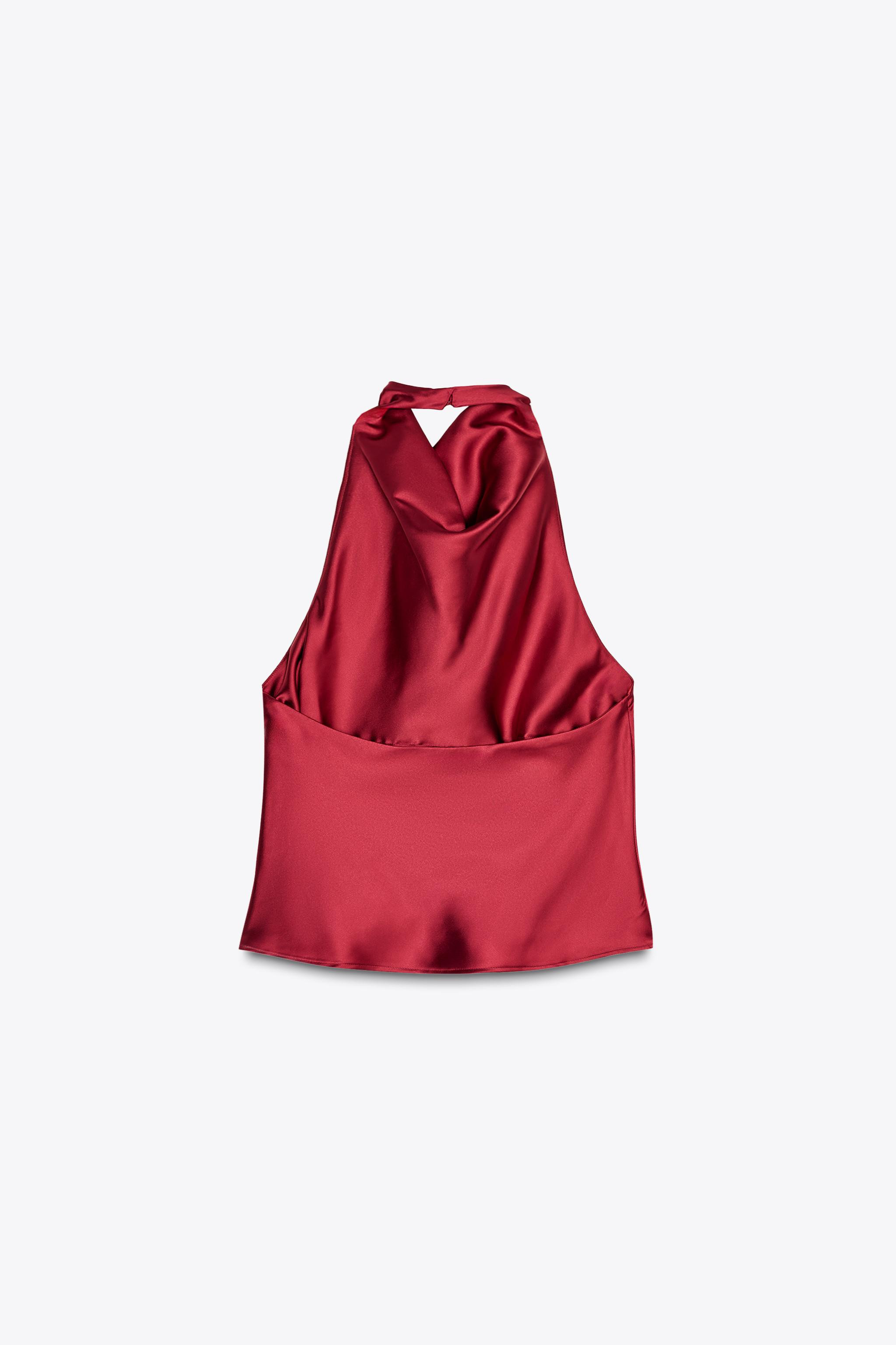 SATIN HALTER TOP | Zara UK