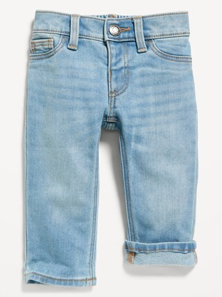 Unisex Straight Soft-Brushed Lined Jeans for Baby | Old Navy (US)