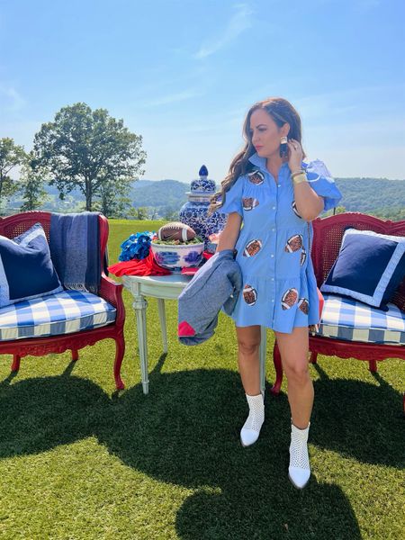 Ole Miss Rebels game day ready.  Follow me for all your team looks and use code Airica15 to save on this adorable football dress! 

#LTKU #LTKstyletip #LTKsalealert