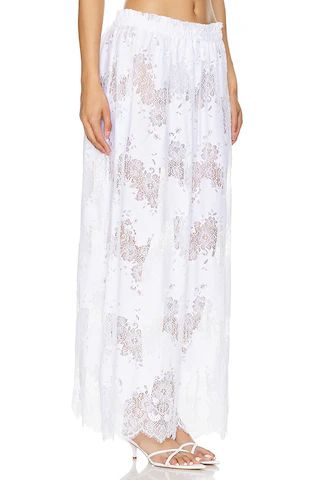 Dani Sheer Maxi Skirt in Ivory | Revolve Clothing (Global)