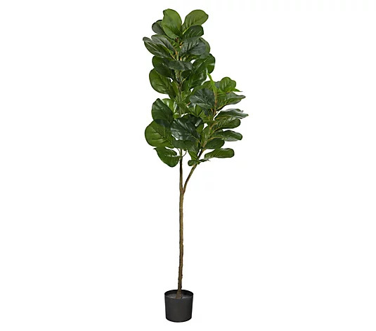Nearly Natural 4.5' Fiddle Leaf Fig ArtificialTree | QVC