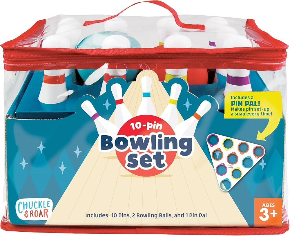 Chuckle & Roar - 10 Pin Bowling Set - New Family Game Night Staple - Easy Setup and cleanup - Gre... | Amazon (US)