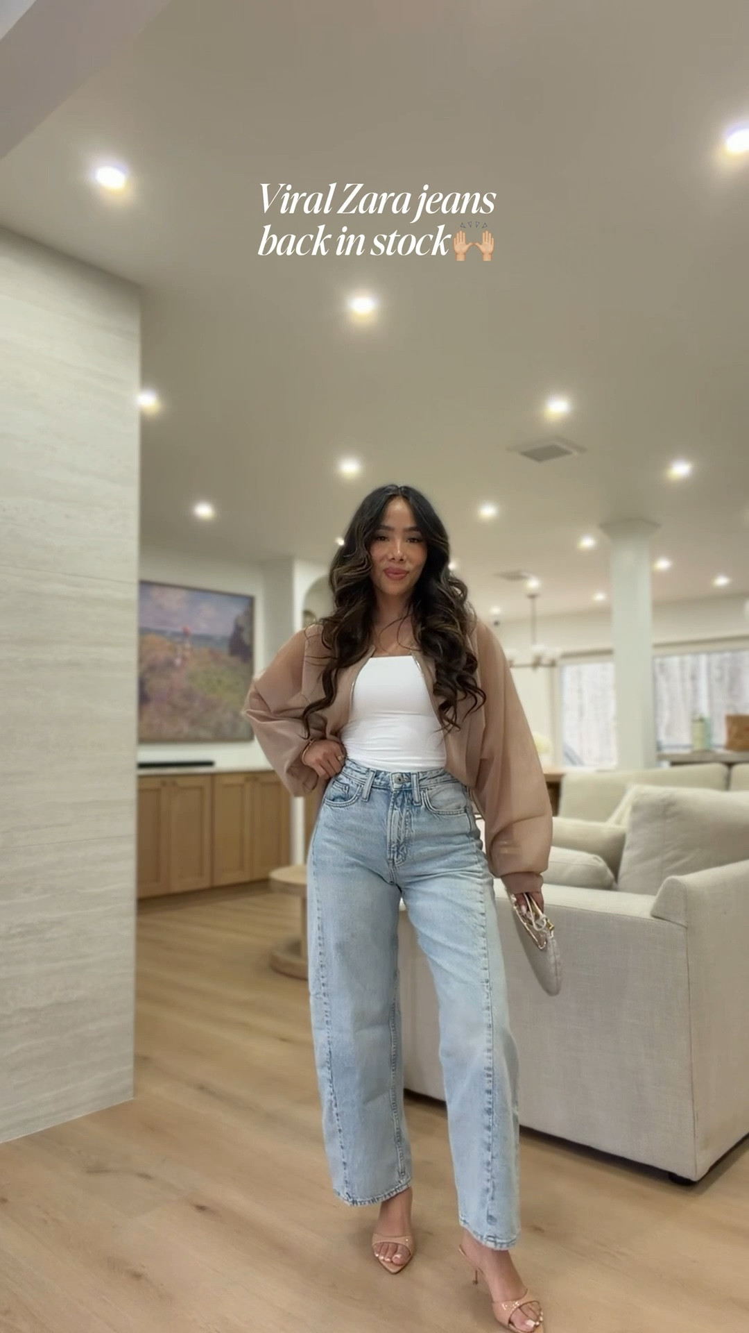 Viral Zara jeans back in stock! 
Wearing size 2 

#LTKgrwm #LTKPetite #LTKootd