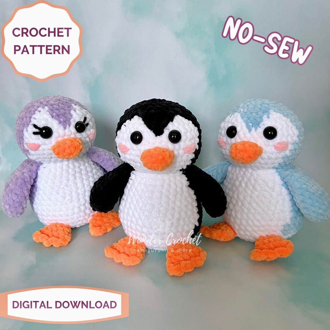 NO-SEW Penguin Plush Crochet PATTERN - Etsy | Etsy (US)