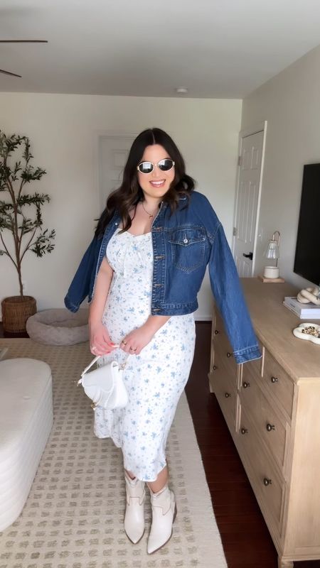 Midsize spring outfit! On the way to our second bbq of the weekend & here is what I’m wearing! 

Bra - 38D 
Shapewear - XL *use code KELLYELIZXSPANX to save 
Dress - 16 (i sized up one) 
Denim jacket - 16 
Boots - 10 *older, included a similar pair

Target, Target style, Target outfit, Target dress, spring dress, summer dress, dress, midsize, cowboy boots 

 

#LTKMidsize #LTKSeasonal #LTKVideo