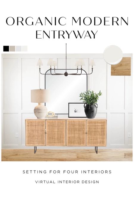 Entryway design- neutral furniture and decor ideas to add gorgeous lighting,  storage and display to your foyer!

Organic modern, transitional, farmhouse, natural, beige, black, white, earthy, millwork, diy wall molding, sideboard, rattan, woven, arch mirror, pendant light, table lamp, vase, wall art, McGee, Amazon finds, Amazon home, founditonamazon 

#LTKfindsunder100 #LTKsalealert #LTKhome