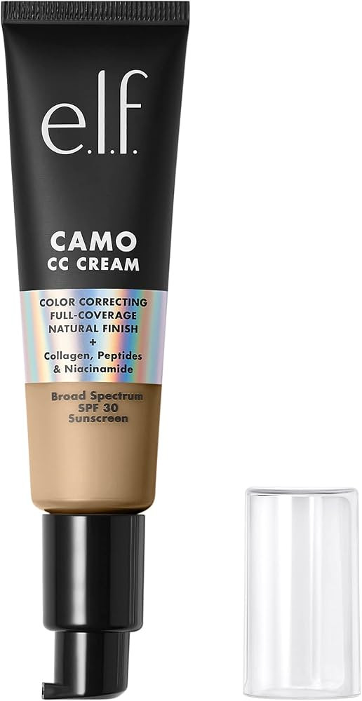 e.l.f. Camo CC Cream, Color Correcting Medium-To-Full Coverage Foundation with SPF 30, Light 205 ... | Amazon (US)