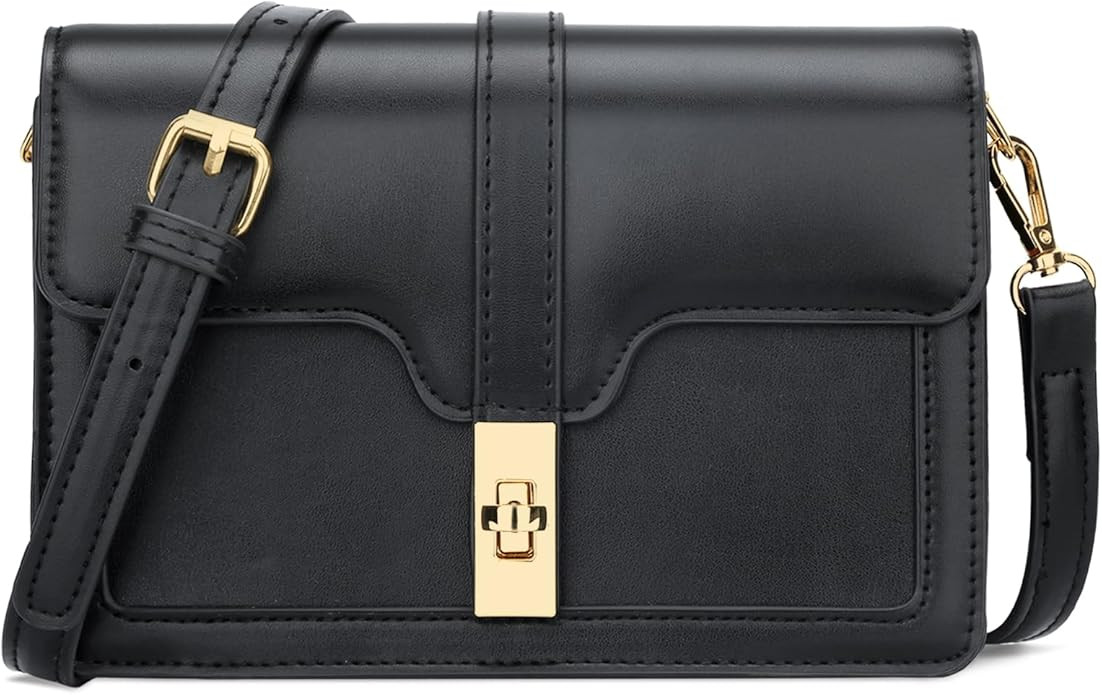 KKXIU Crossbody Bags for Women Trendy Vegan Leather Shoulder Purse with Adjustable Strap | Amazon (US)