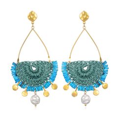 Rhodes Statement Earring-Turquoise | Sequin