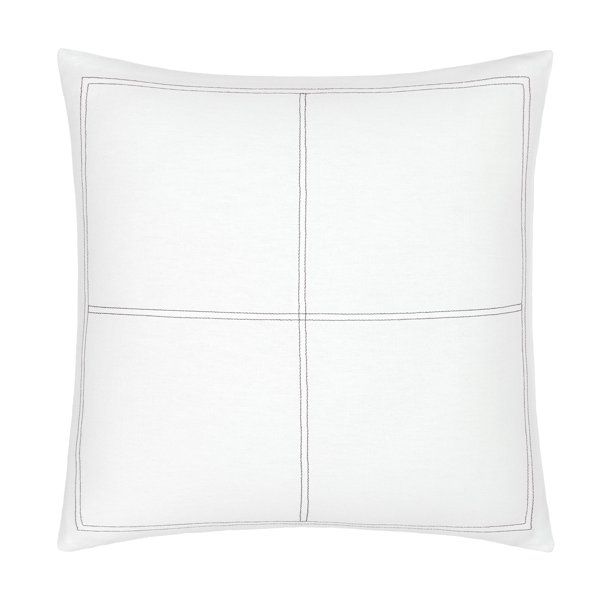Gap Home Contrast Stitch Decorative Square Throw Pillow White 20" x 20" | Walmart (US)