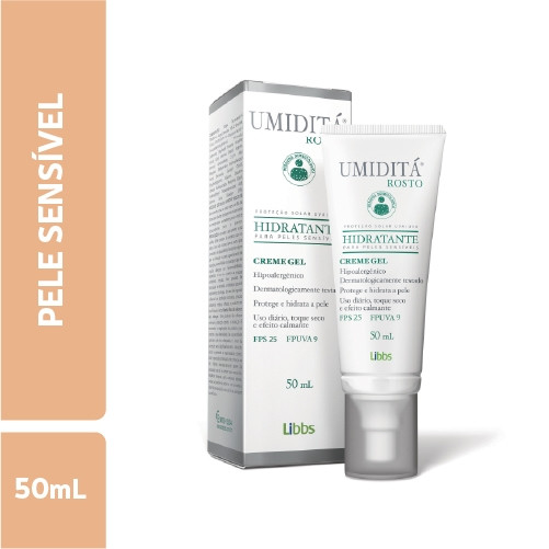 Creme Gel Hidratante Umiditá Rosto FPS 25 com 50ml em promoção | Droga Raia | DrogaRaia (BR)