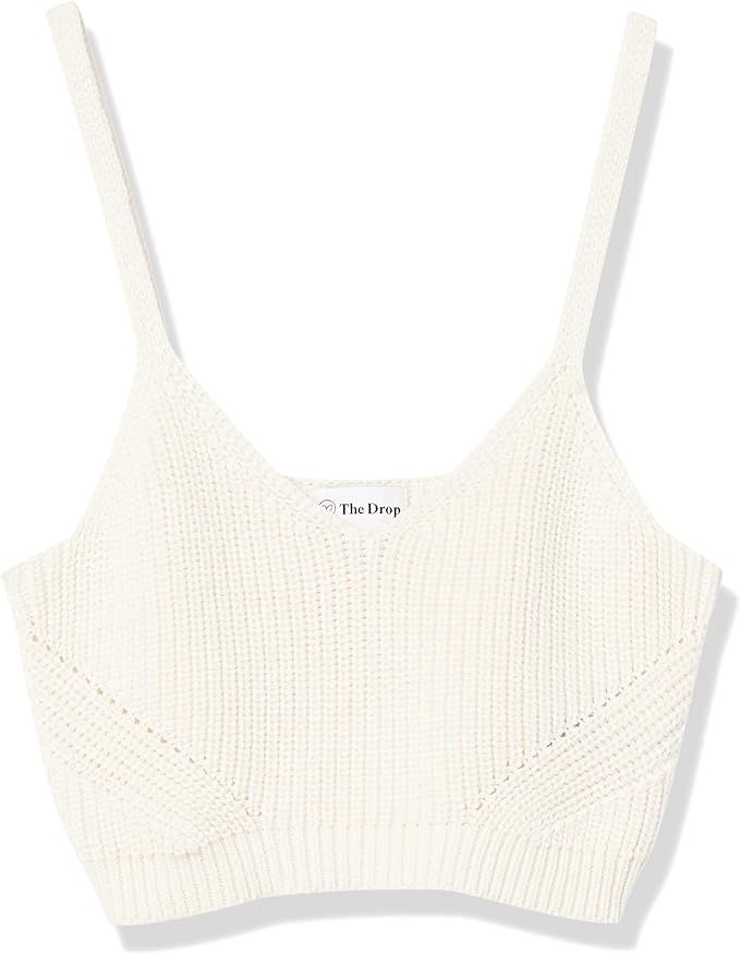 The Drop Women's Divya Pointelle Bralette Sweater | Amazon (US)