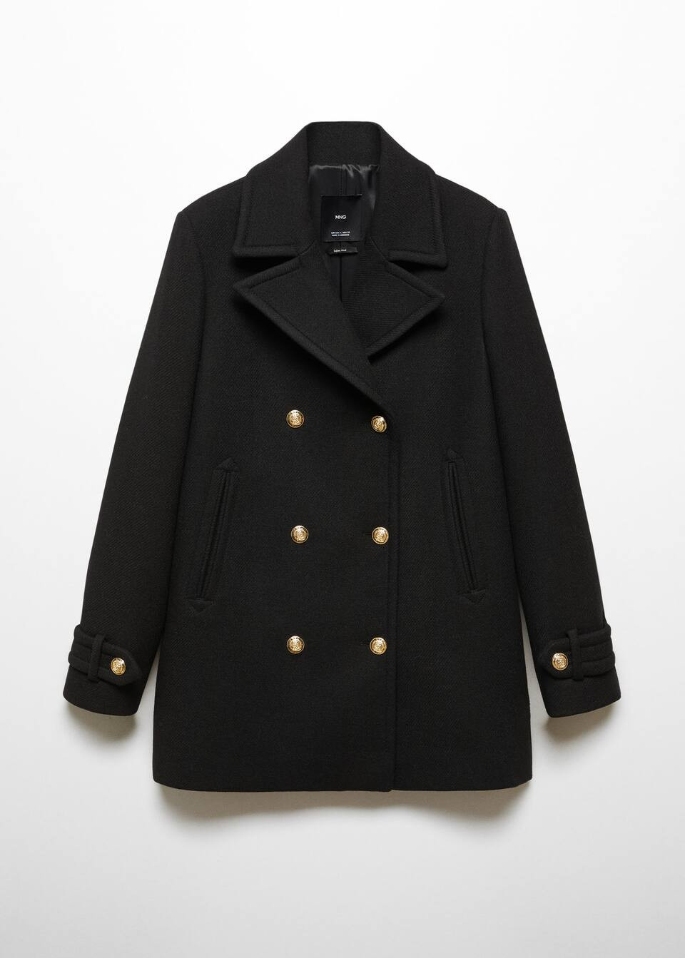 Wool coat with jewel buttons -  Women | Mango USA | MANGO (US)