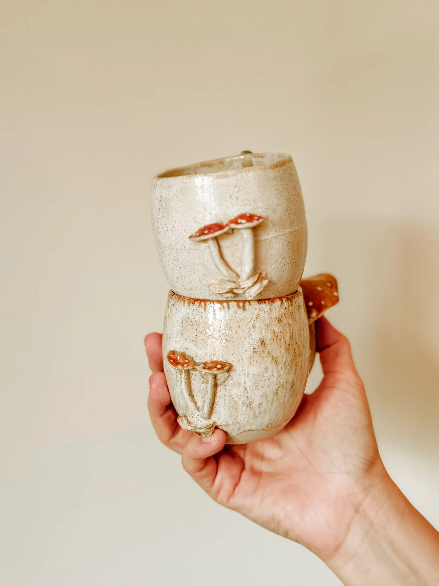 Handmade Mushroom Ceramic Mug – Cottagecore Stoneware Coffee Cup | Etsy (Global)
