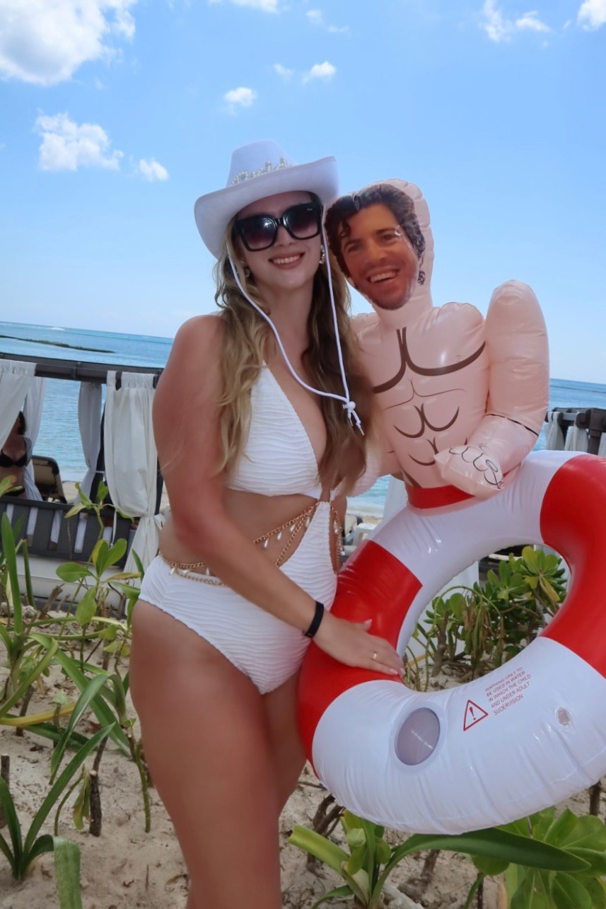 Hands down the most special thing my friends did for my bachelorette was make Evan into a pool floatie 🥹😂 it was a HIT at the pool! And under $40!!

This was the perfect bachelorette swimsuit. It was flattering, fun for a pool party day & SO unique!

Vacation outfit, bachelorette outfit, bridal swim, bride outfit, bachelorette party outfit, bachelorette swimsuit, summer swimsuit, white swimsuit 

#LTKWedding #LTKStyleTip #LTKSwim