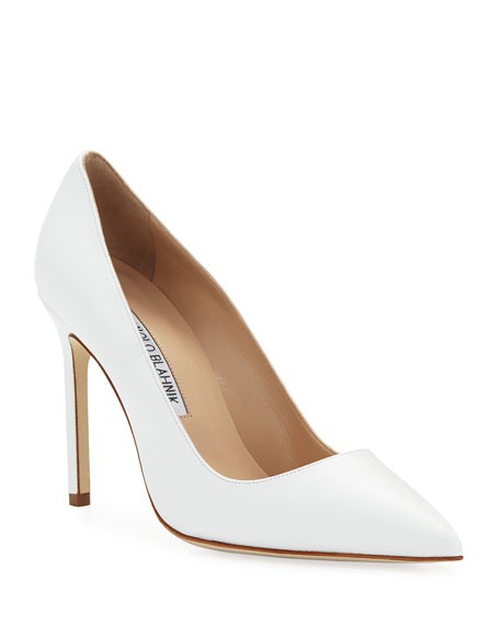 Manolo Blahnik BB Leather 105mm Pump | Neiman Marcus