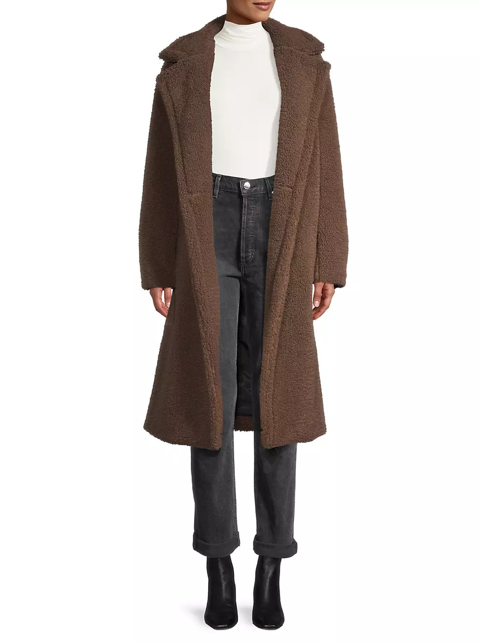 Anoushka Faux Fur Double-Breasted Coat | Saks Fifth Avenue