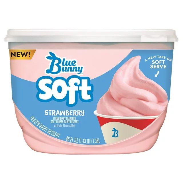 Blue Bunny Soft Strawberry Flavored Frozen Dessert, 46 fl oz | Walmart (US)