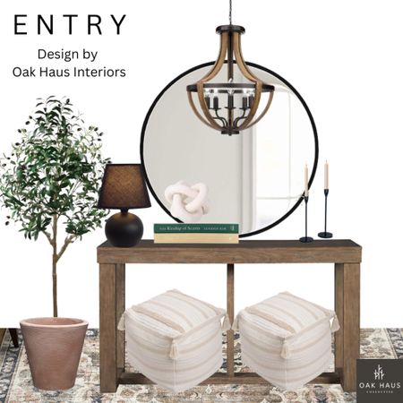 E N T R Y design you can duplicate! 
Affordable and all items from Amazon.

#entryway #consoletable #amazonfurniture #tablelamp #fauxtree #ottoman #mirror #chandelier #homedecor #entrydesign #foyerdesign #foyer #rug

#LTKSeasonal #LTKhome #LTKfamily