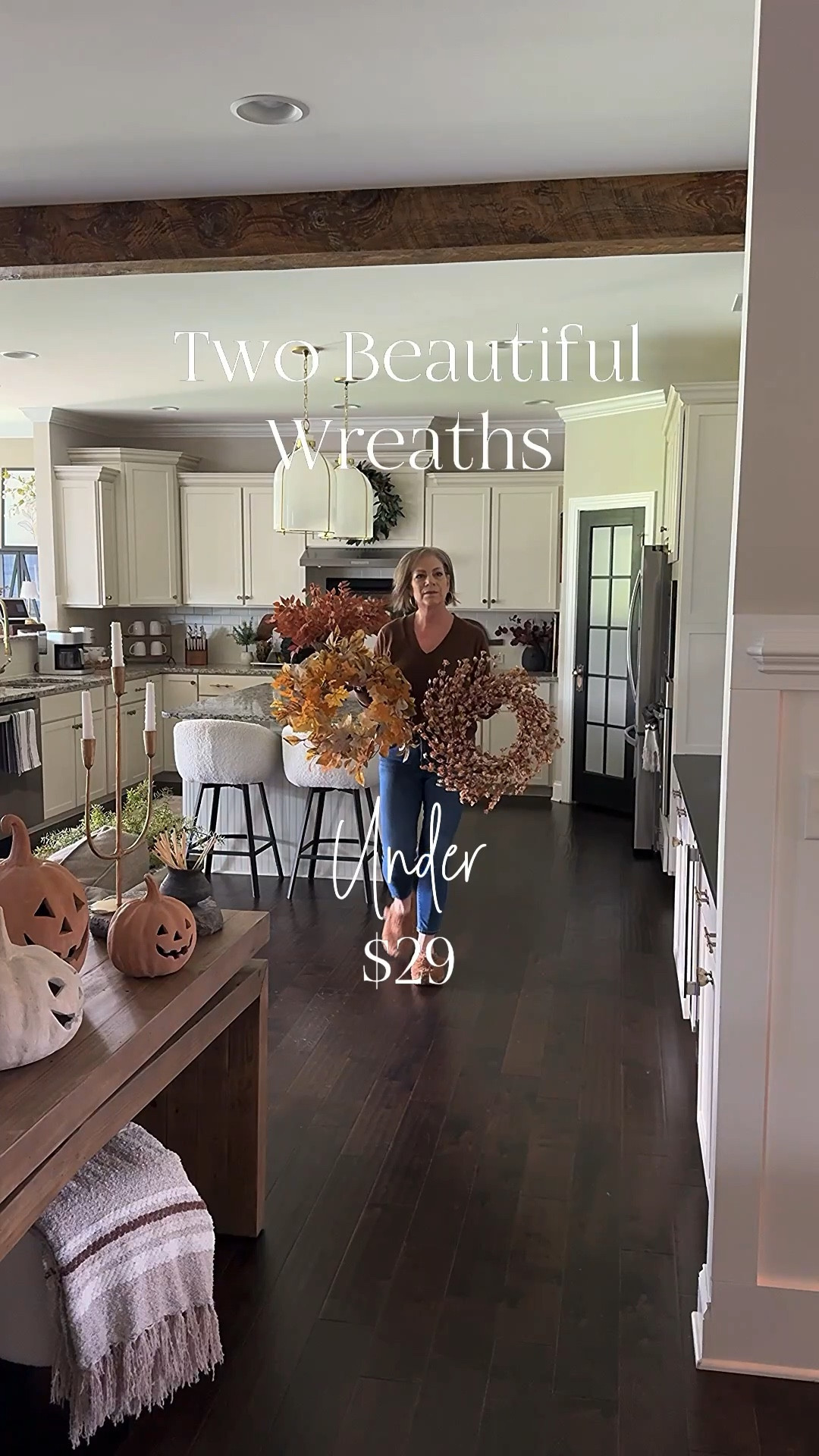 Fall Wreaths

Both of these wreaths are absolutely gorgeous and a perfect addition to your fall decor. I used suction cup hooks to attach them to my mirrors.

Fall wreaths, mirror, suction cup hooks, lotus pods, white bowl, rustic vase, moody hydrangeas, marble & brass candlesticks, flameless candles

#LTKautumn #LTKHome #LTKSeasonal