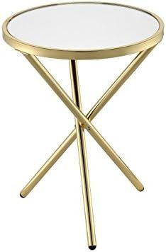 ACME Furniture 81817 Lajita Side Table, One Size, Mirror and Gold | Amazon (US)