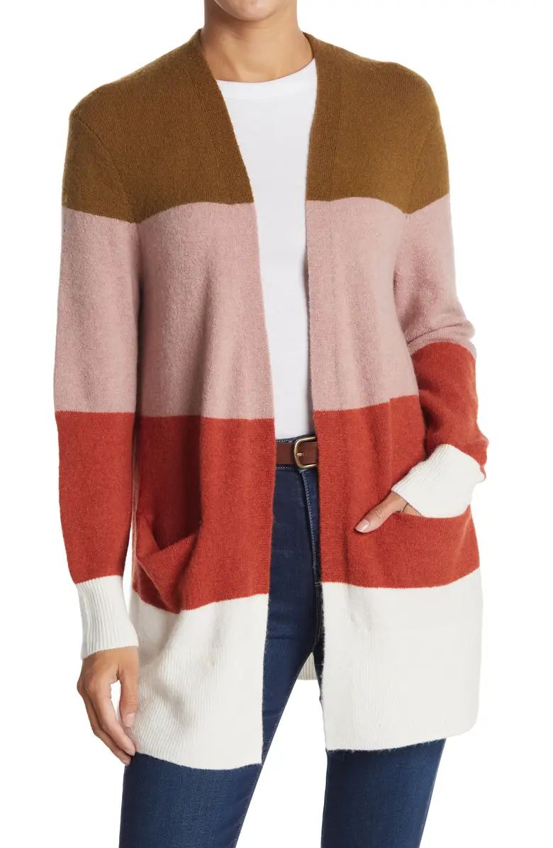 MADEWELL Stripe Print Cozy Short Walker Cardigan | Nordstromrack | Nordstrom Rack