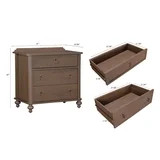 My Texas House Hartwell 3 Drawer Nightstand, Heritage Oak | Walmart (US)