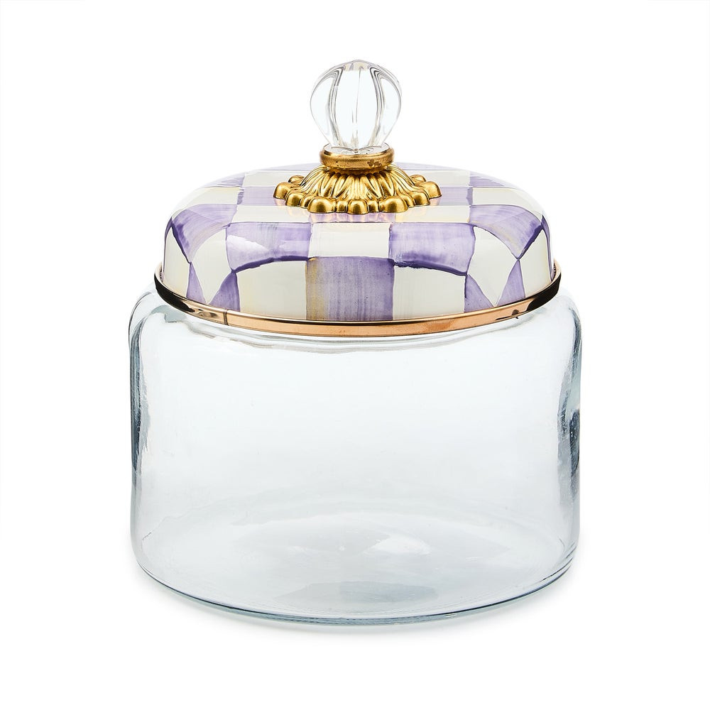 Violet Check Small Kitchen Canister | MacKenzie-Childs