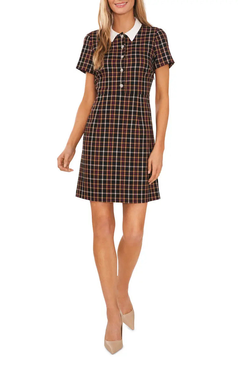 CeCe Plaid A-Line Dress | Nordstrom | Nordstrom