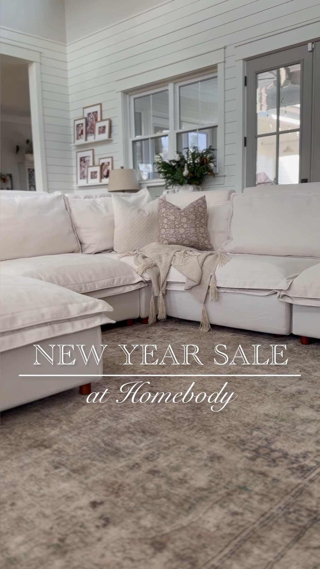 Guess what?! Homebody is having a New Year Sale where you can save 20% off sitewide! You can also stack my code BRUNOANDLIBBY to save an extra 5% on top of the sale!

Besides the fact that it’s completely modular, these are some of my favorite features of our Homebody Luxe Sofa:

- The Performance Fabric is spill-proof and easy to clean, but this sofa also features removable slipcovers that are stain-resistant and can easily be removed if washing is necessary.
- There is an option to add in as many zero gravity reclining pieces as you want!  We added two to our sofa.  They require 0" of clearance to recline which is perfect for tight spaces or up against a wall.
- Back cushions are easily adjustable to your perfect plushness and can be custom filled with the included pillow inserts.
- Dual sided cushions allow you to choose a softer or firmer seat for your desired level of support.
- USB and USB-C Chargers to conveniently charge all your devices.
- Free curbside delivery!

If you're in the market for a new sofa, don't miss this opportunity to save! Drop any questions you have in the comments below!

#LTKWatchNow #LTKHome #LTKStyleTip