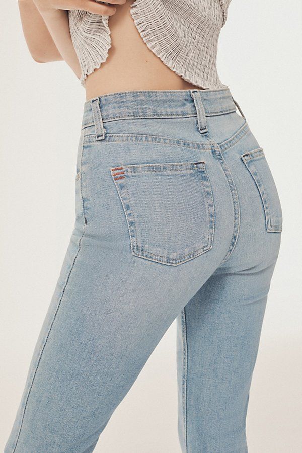 BDG Kick Flare High-Rise Cropped Jean - Stone Bleach | Urban Outfitters US